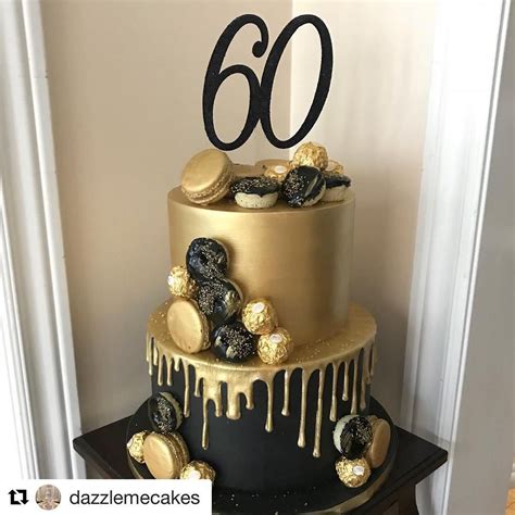 gold and black cake decorations|black and gold retirement cake.